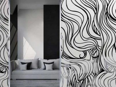 Milchglasfolie mit Wellenmuster