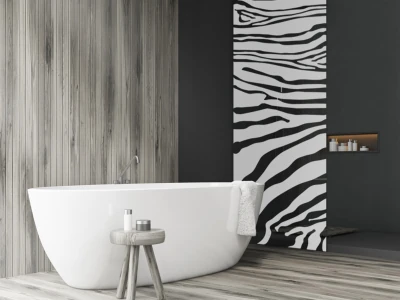 Glasdesign Zebra Muster