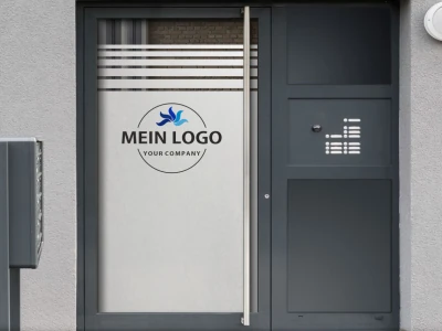 Türfolie Eigenes Logo als Digitaldruck  auf Eingangstür